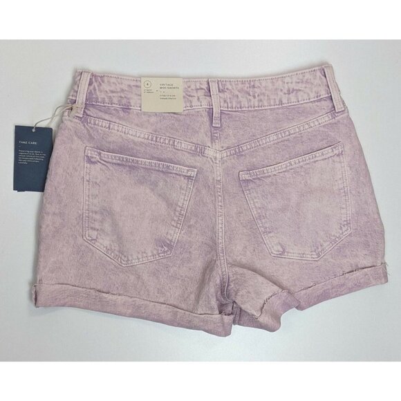 WOMEN'S FADED PURPLE MIDI JEAN SHORTS - UNIVERSAL THREAD - SIZE 4 - NEW - Picture 5 of 5